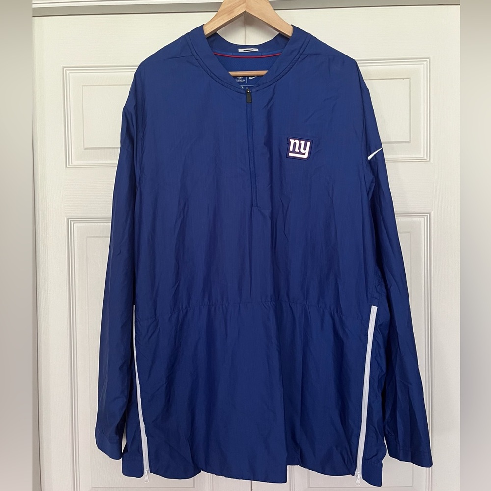 {NFL x Nike} New York Giants Lightweight Pullover Jacket in Blue - Men's XXL